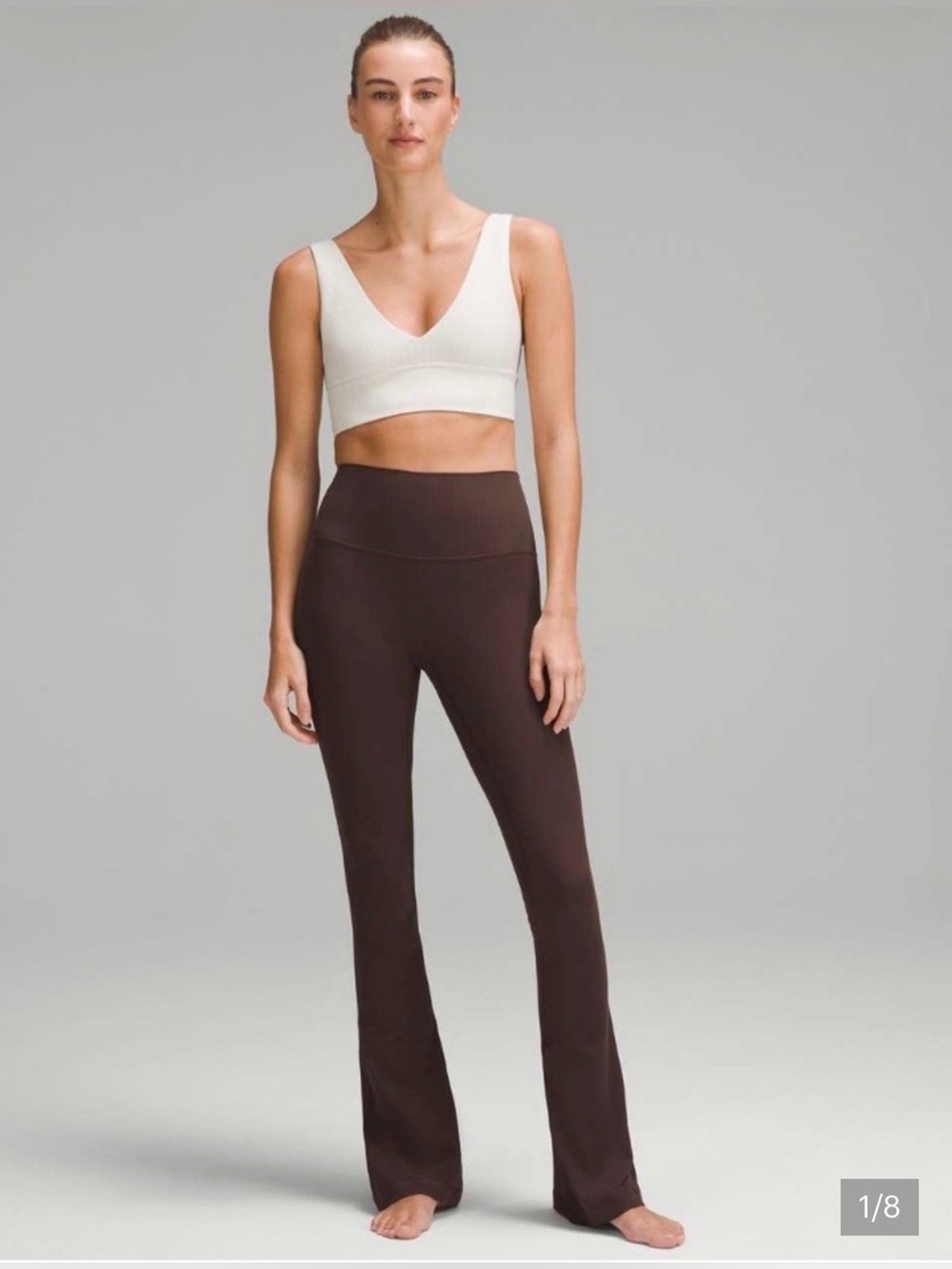 Bundle!! Lululemon High Rise Mini Flared Pant, Black & Brown, size 4